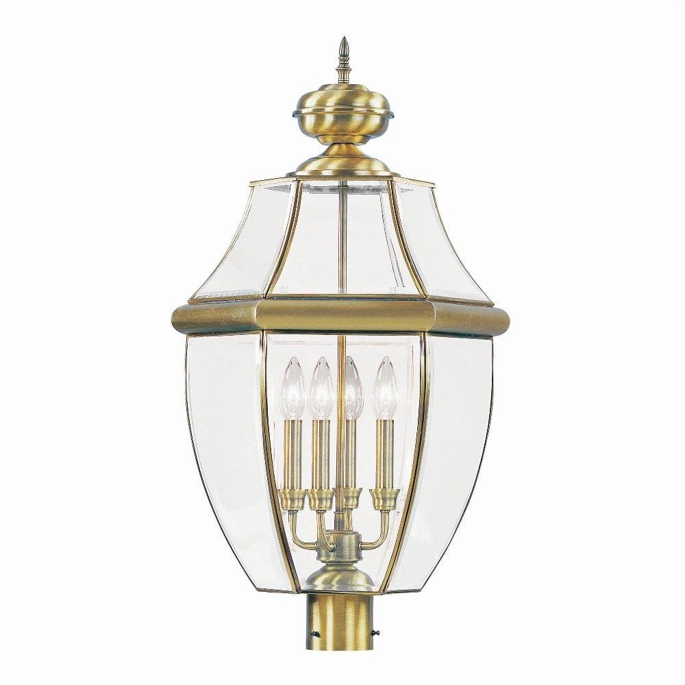 Livex Lighting Monterey 4 - Light Lantern in  Antique Brass