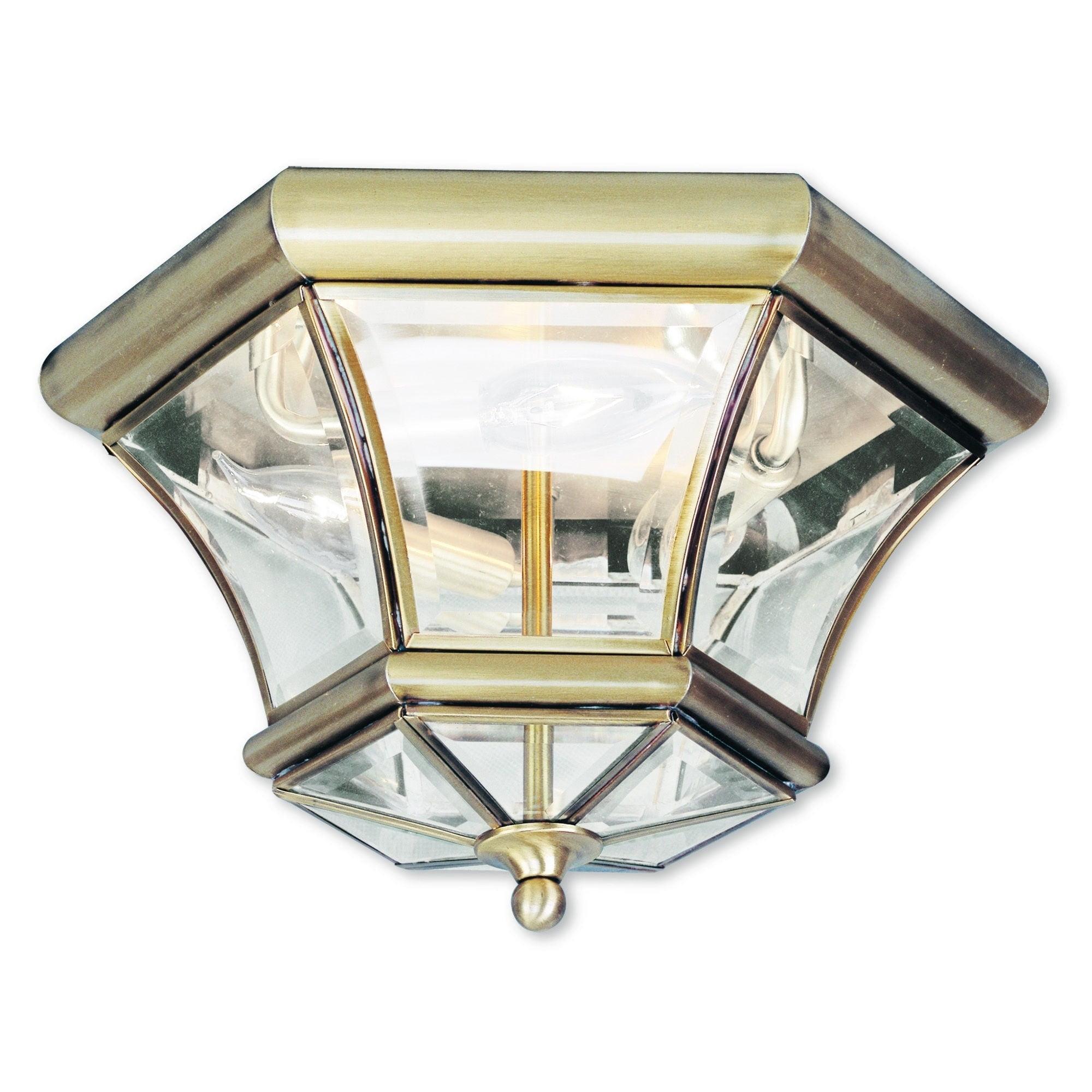 Livex Lighting - Monterey/Georgetown - 3 Light Outdoor Flush Mount in