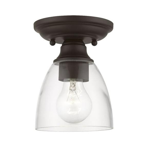 Livex Lighting Montgomery 1 - Light Flush Mount in  Bronze