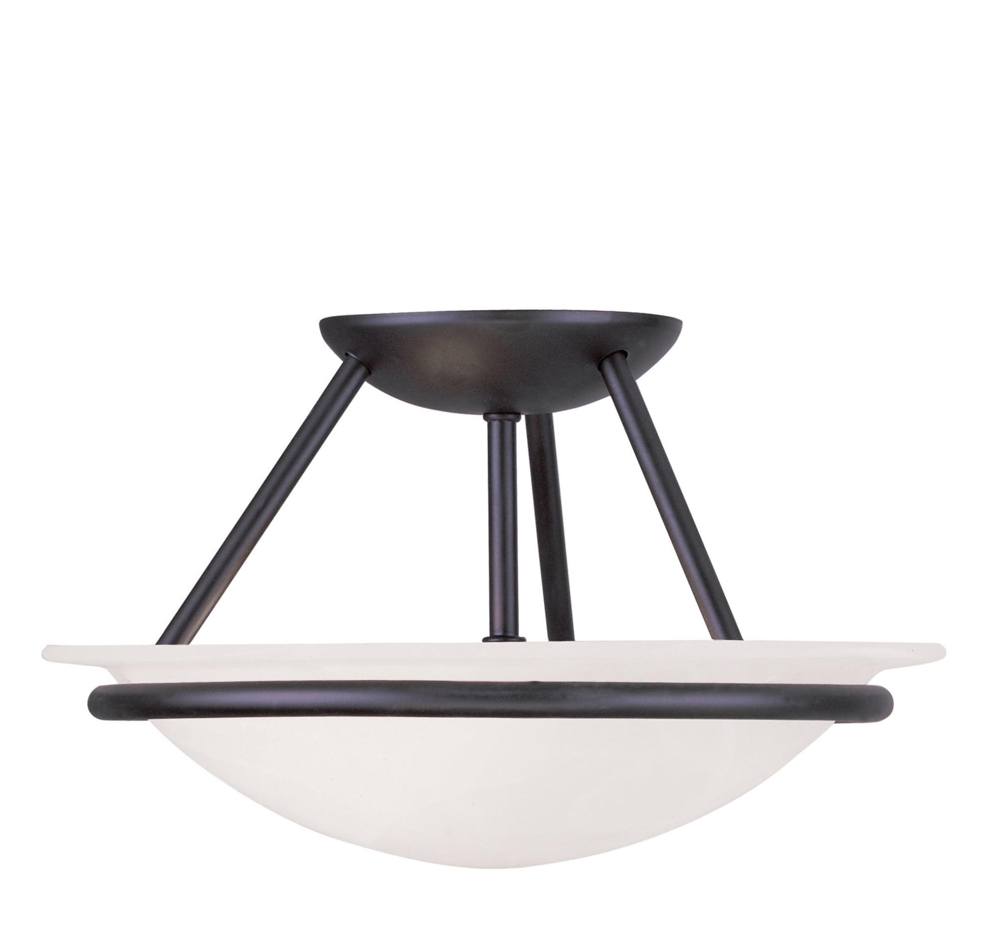 Livex Lighting Newburgh 2 - Light Semi-Flush Mount in  Black