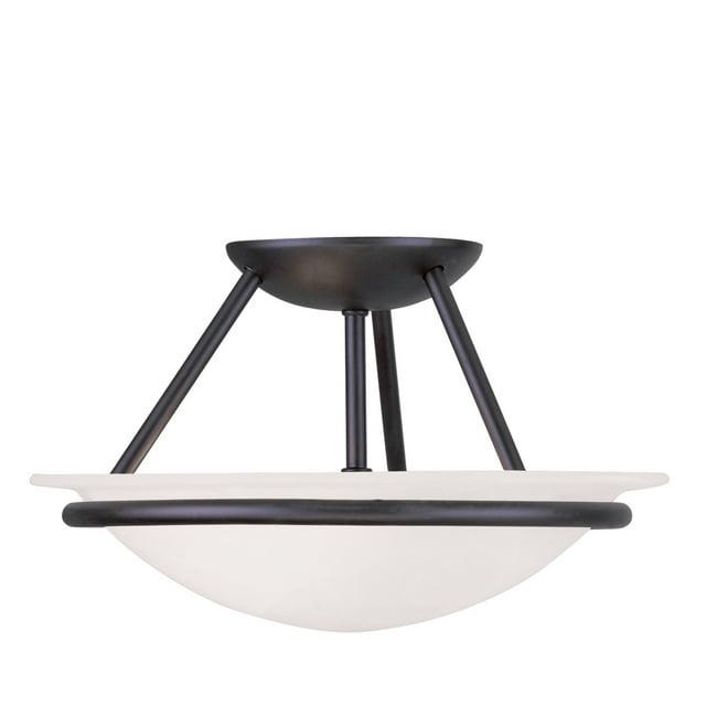 Livex Lighting Newburgh 2 - Light Semi-Flush Mount in  Black