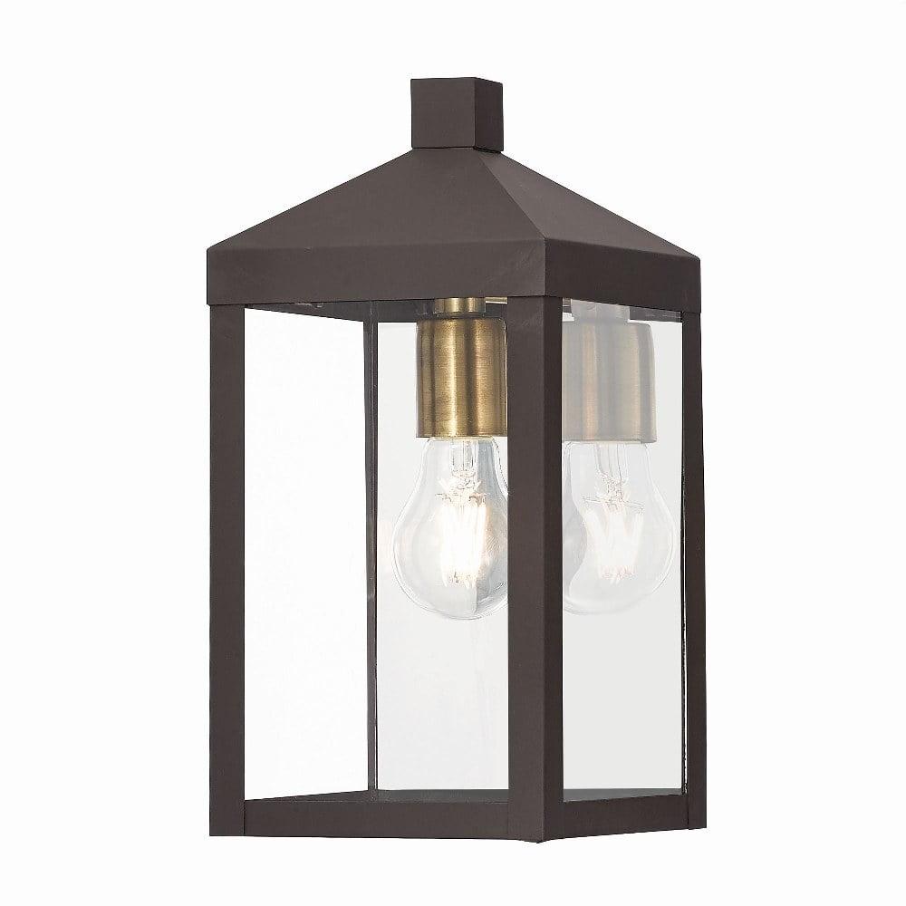 20582-07-Livex Lighting-Nyack - One Light Outdoor Wall Lantern - 6.25 Inches wide by 12.75 Inches high-Bronze Finish