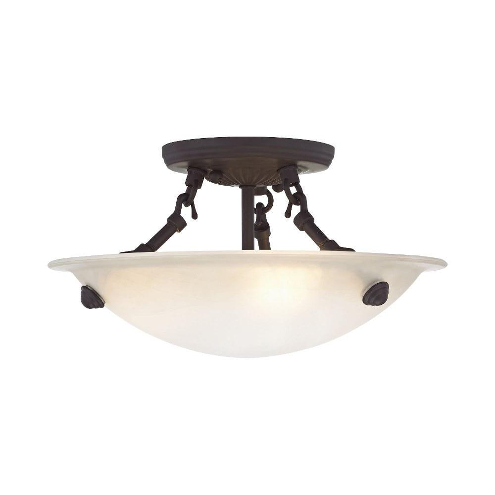 Livex Lighting - Oasis - 3 Light Semi-Flush Mount in Contemporary Style - 12