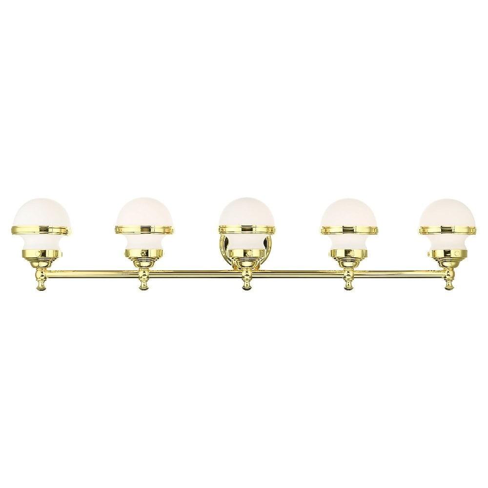 Livex Lighting Oldwick 5 - Light Vanity in  Polished Brass