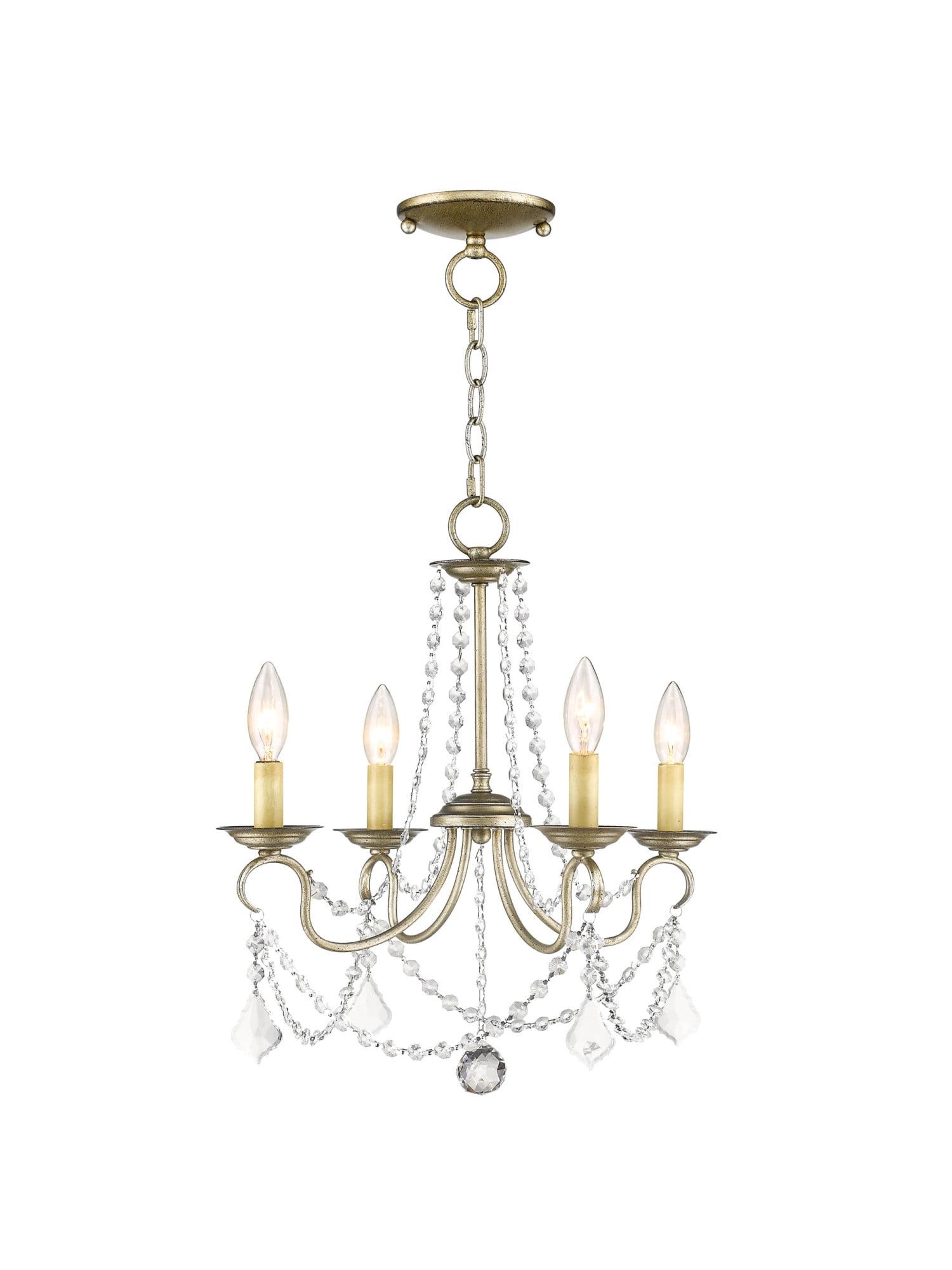 Livex Lighting Pennington 4 - Light Chandelier in  Antique Silver Leaf