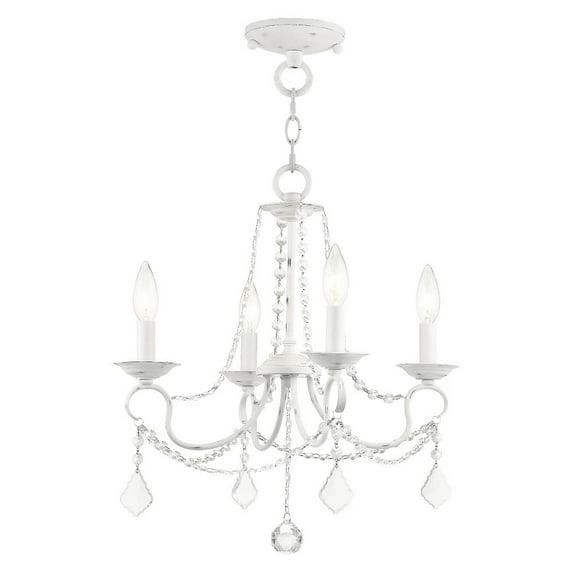 Livex Lighting Pennington 4 - Light Chandelier in Antique White