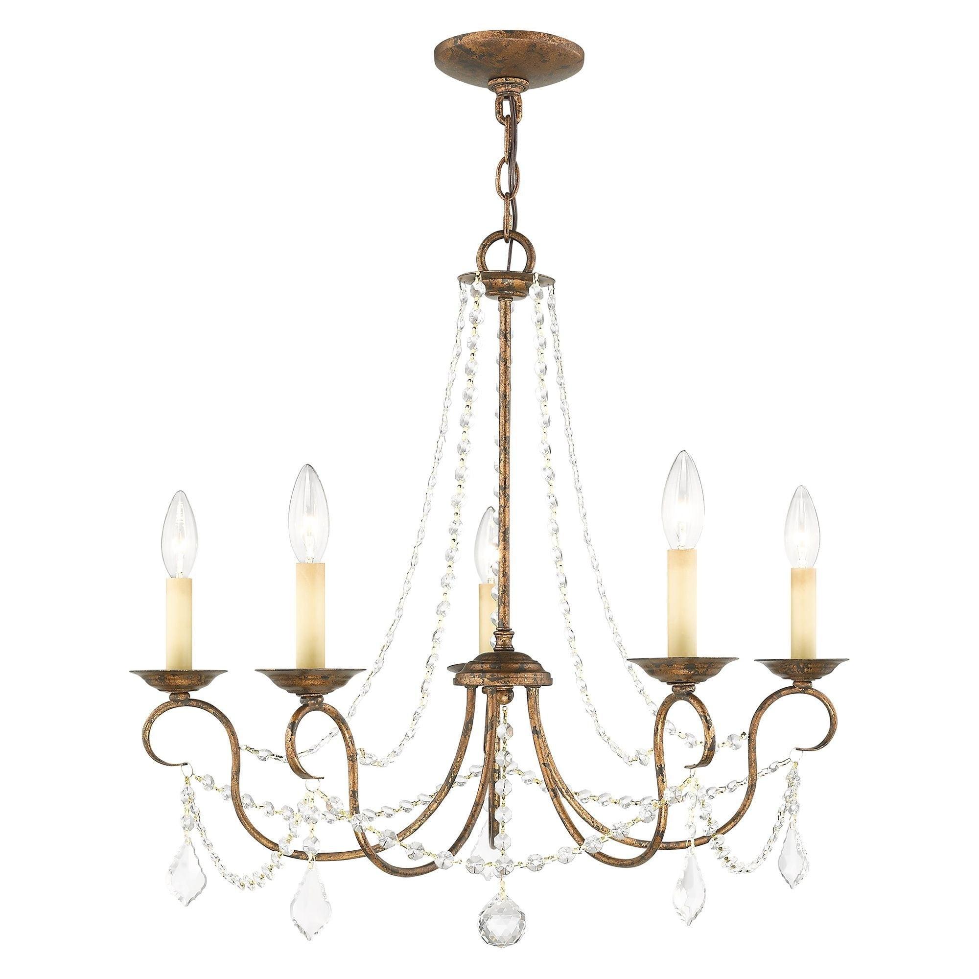 Livex Lighting Pennington 5 - Light Chandelier in  Hand Applied Venetian Golden Bronze