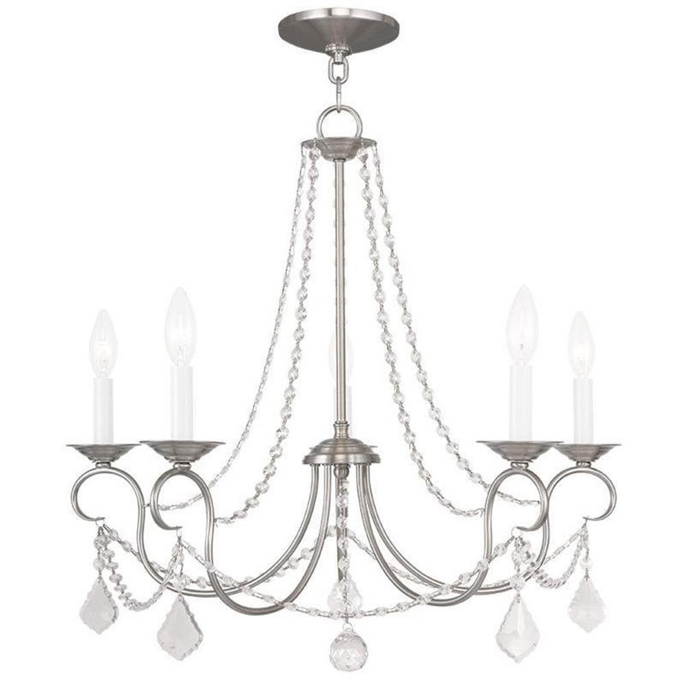 Livex Lighting Pennington 5 - Light Chandelier in Brushed Nickel