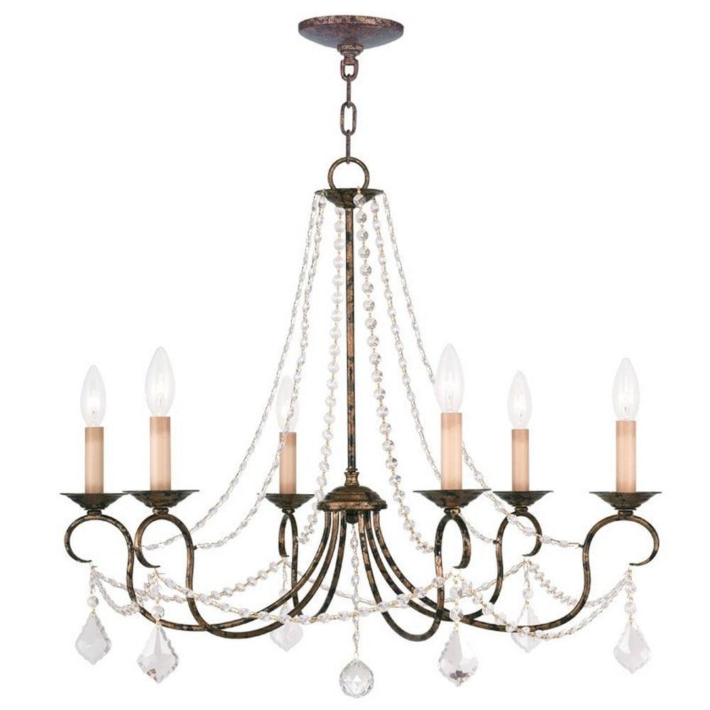 Livex Lighting Pennington 6 - Light Chandelier in  Hand Applied Venetian Golden Bronze