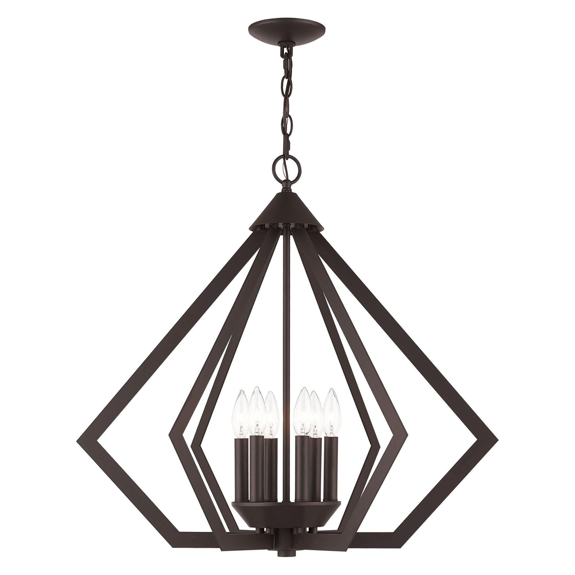 Livex Lighting Prism 6 - Light Chandelier in Bronze