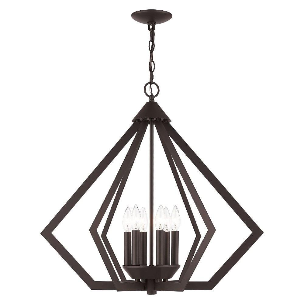 Livex Lighting Prism 6 - Light Chandelier in  Bronze