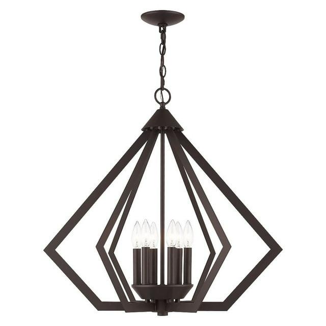 Livex Lighting Prism 6 - Light Chandelier in  Bronze