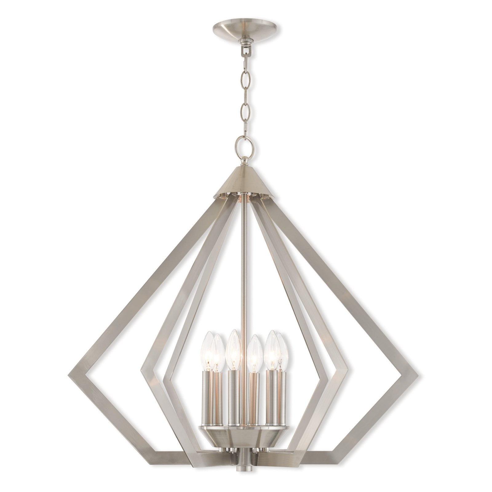 Livex Lighting Prism 6 - Light Chandelier in  Brushed Nickel