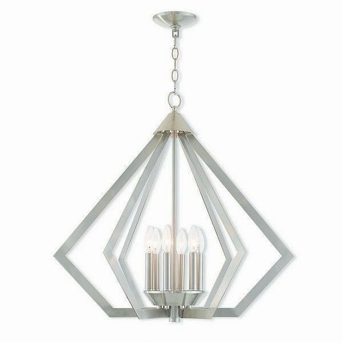 Livex Lighting Prism 6 - Light Chandelier in  Brushed Nickel