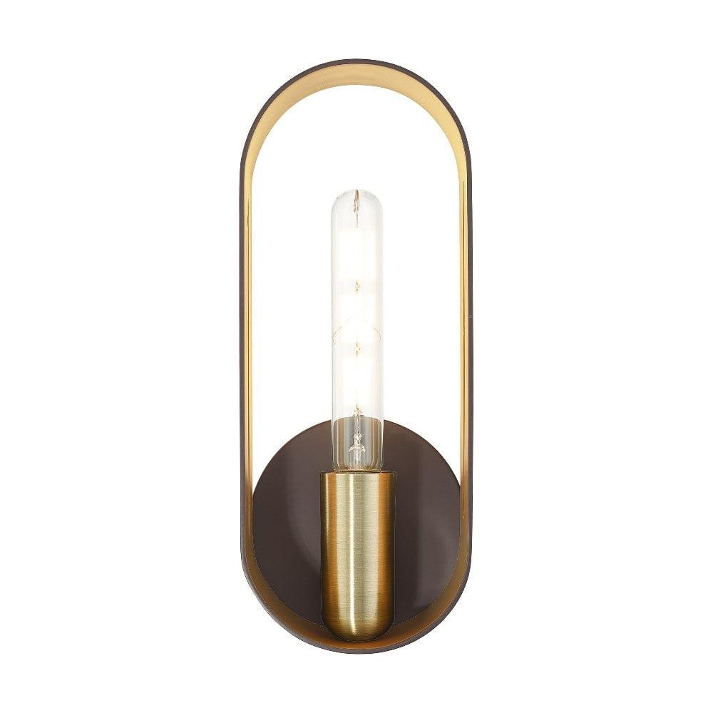 Ravena Scandinavian Bronze with Antique Brass 1-Light Sconce