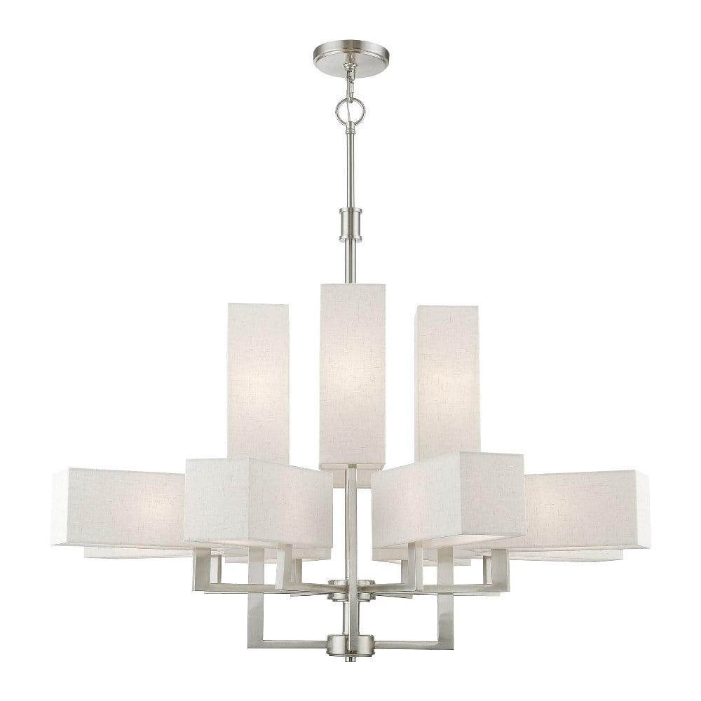 Livex Lighting Rubix 12 - Light Chandelier in  Brushed Nickel