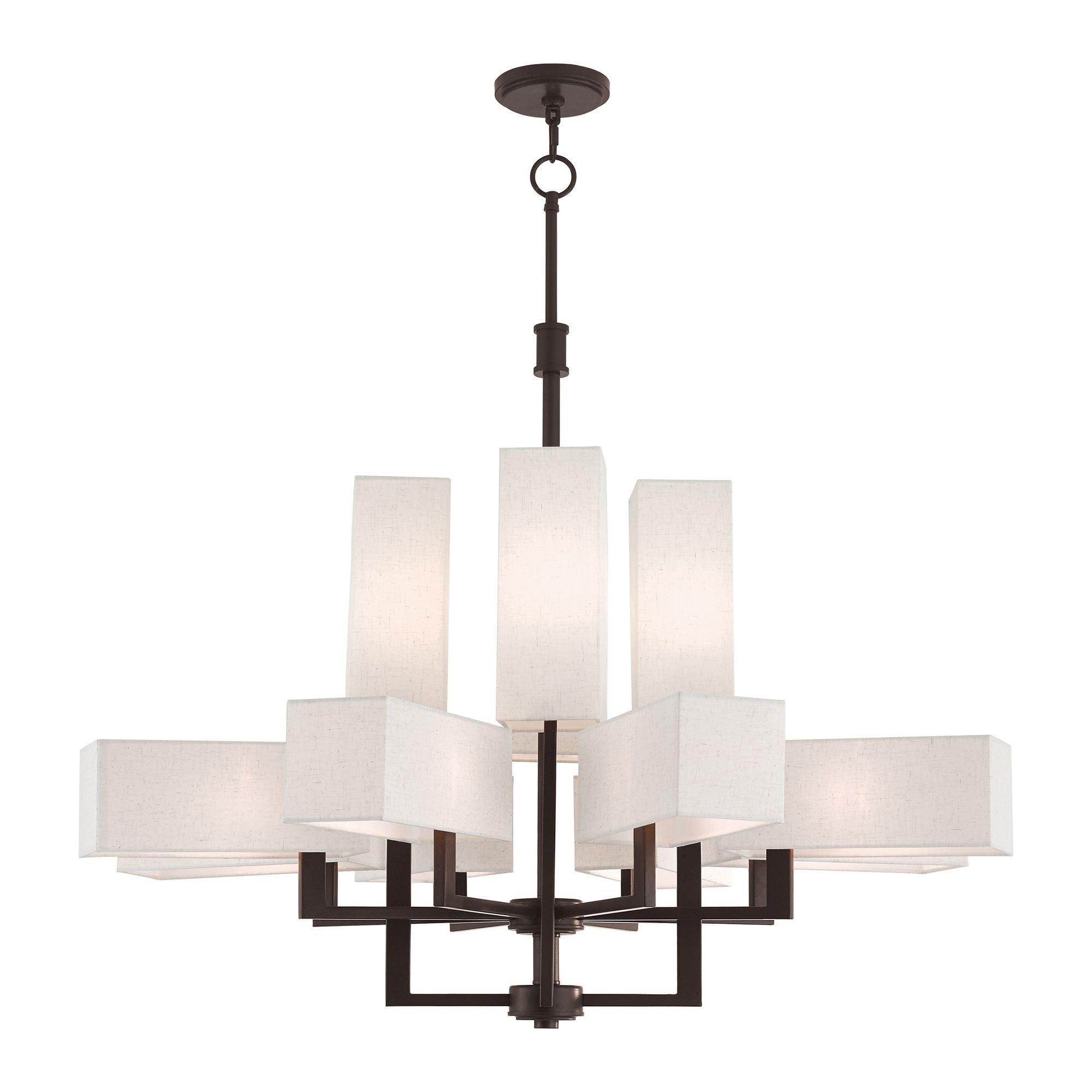 Livex Lighting Rubix 12 - Light Chandelier in  Bronze