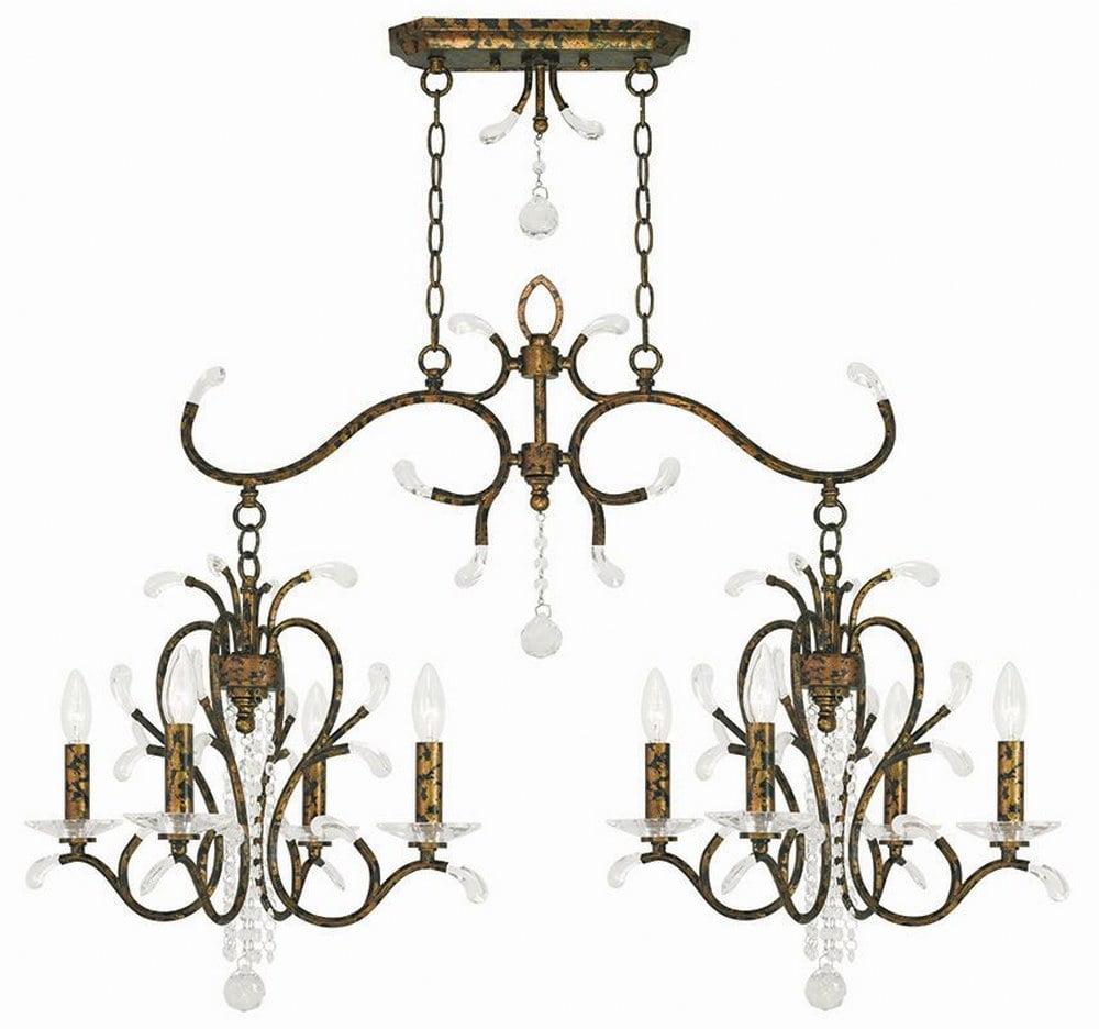 Livex Lighting Serafina 8 - Light Chandelier in  Hand Applied Venetian Golden Bronze