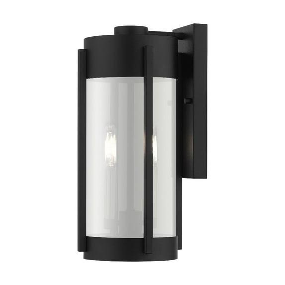 Livex Lighting Sheridan 2 - Light Wall Light in  Black/Brushed Nickel