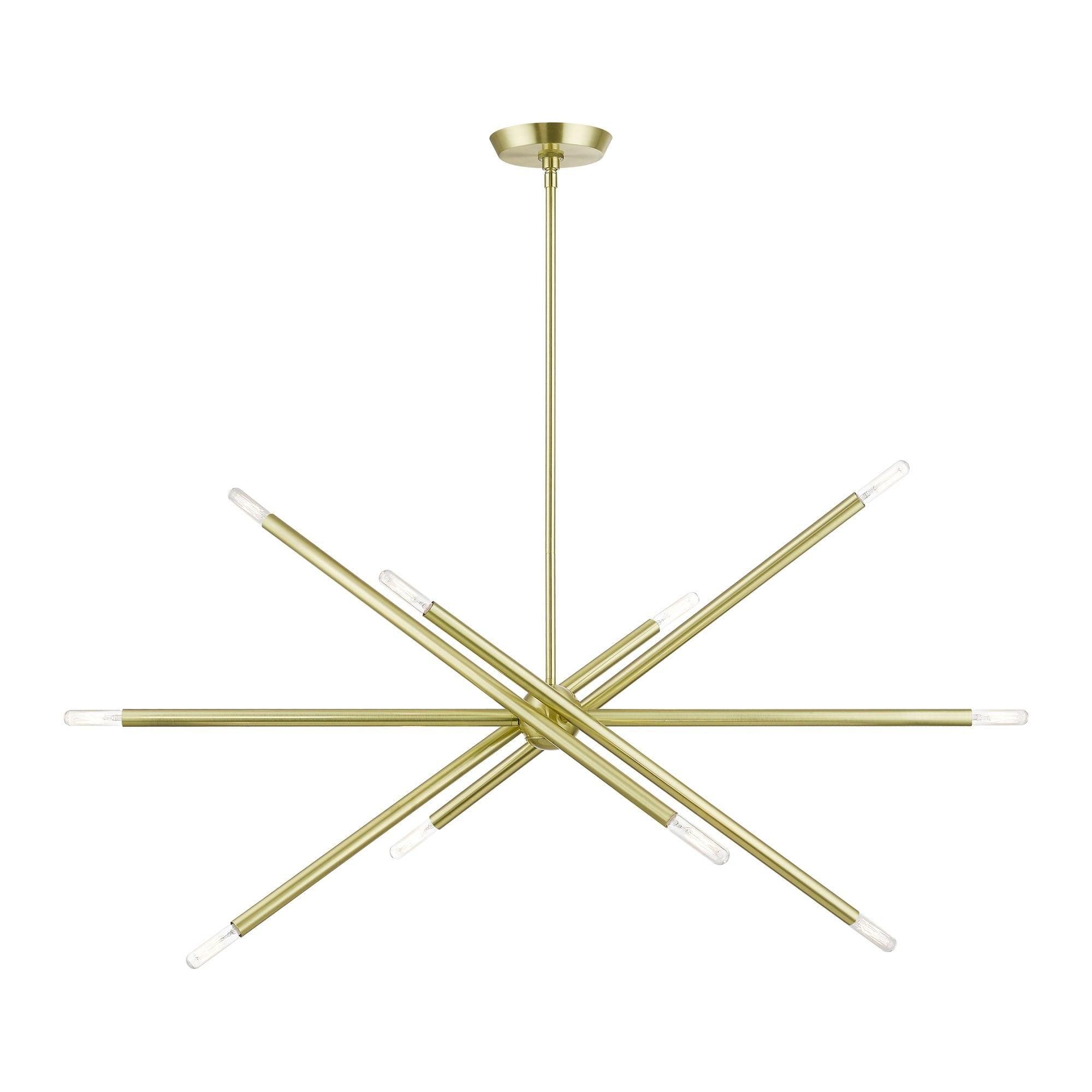 Livex Lighting Soho 10 - Light Chandelier in  Satin Brass