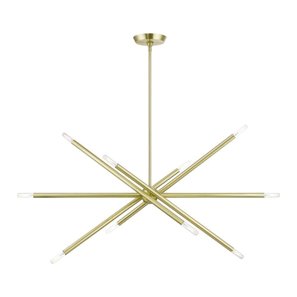 Livex Lighting - Soho - 10 Light Linear Chandelier In Modern Style-24 Inches