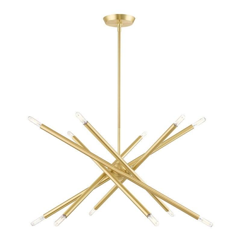 Livex Lighting Soho 12 - Light Chandelier in  Satin Brass