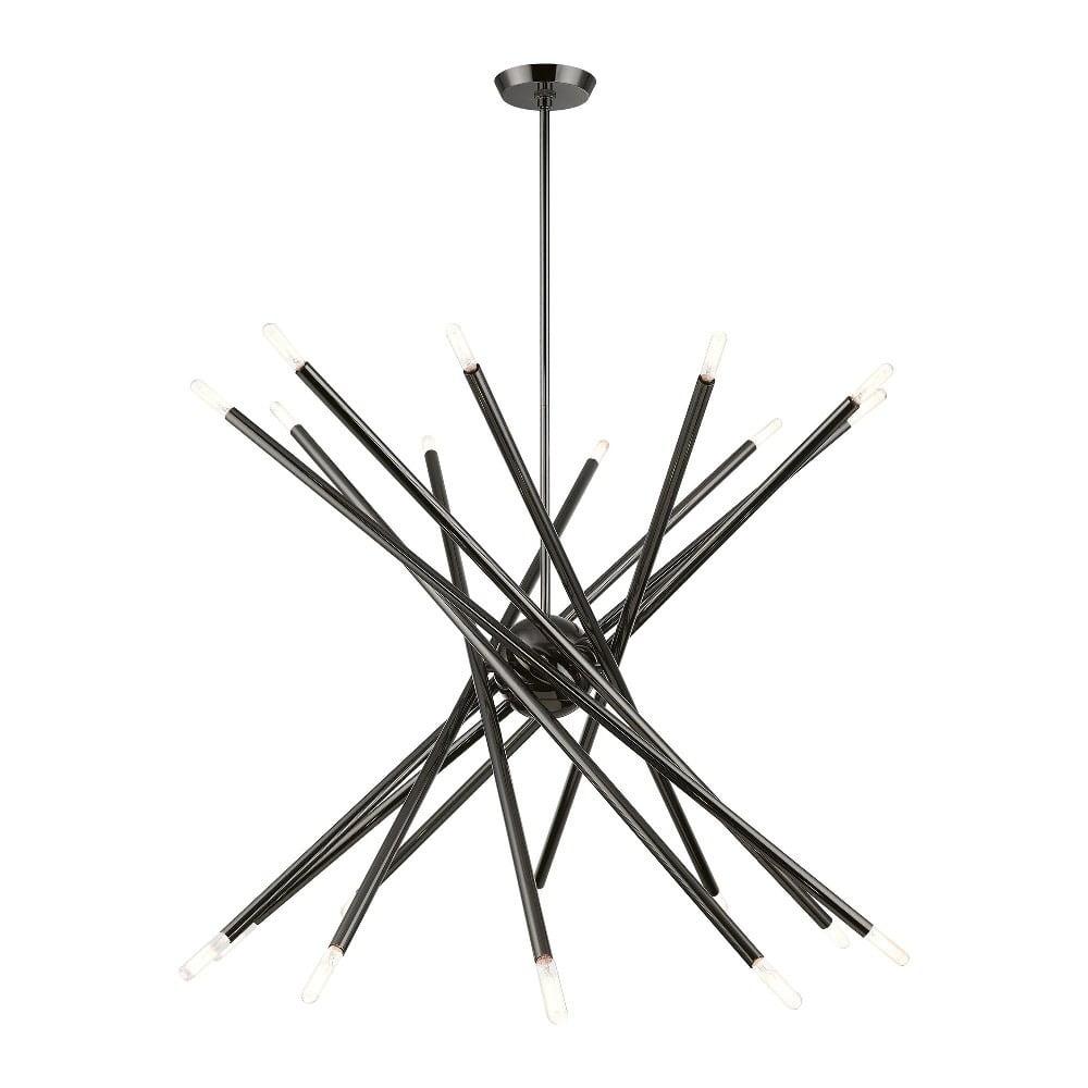 Black Chrome 20-Light Sputnik Chandelier