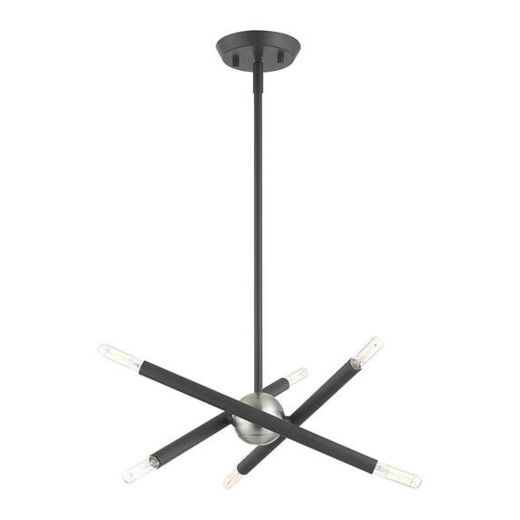 Livex Lighting Soho 6 - Light Chandelier in Scandinavian Gray