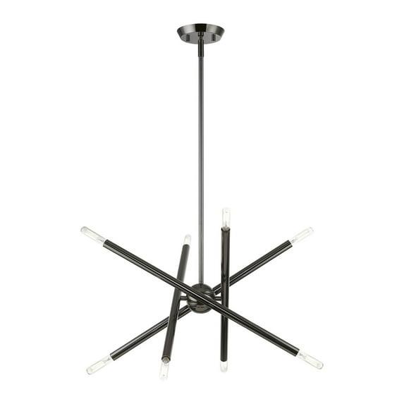 Livex Lighting Soho 8 - Light Chandelier in  Black Chrome