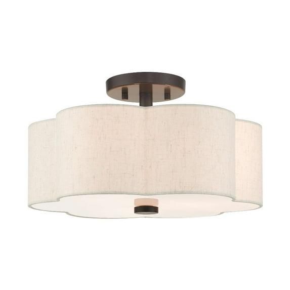 Livex Lighting Solstice 3 - Light Semi-Flush Mount in  English Bronze