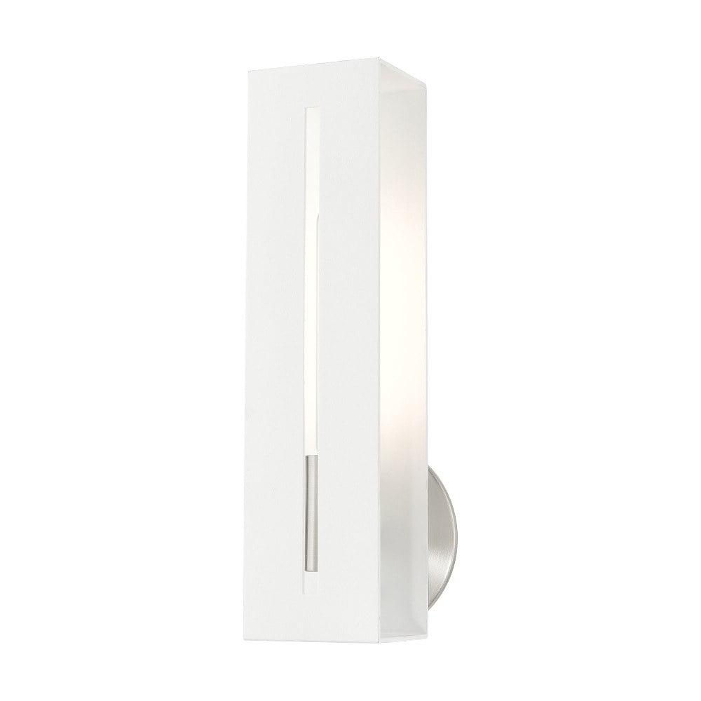 Soma Textured White and Brushed Nickel 14" Vanity Wall Sconce