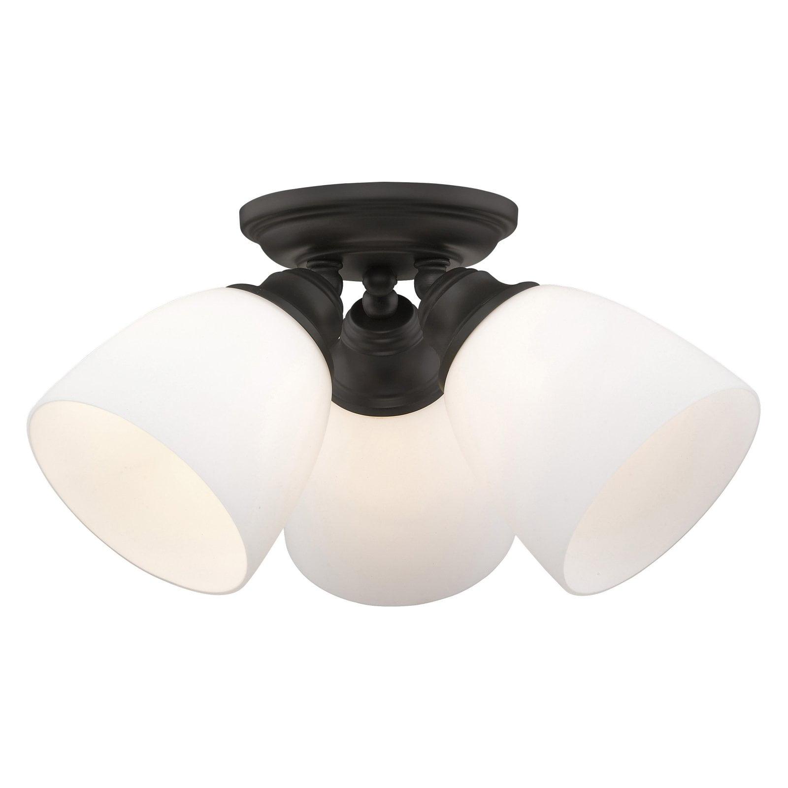 Livex Lighting Somerville 3 - Light Flush Mount in  Bronze