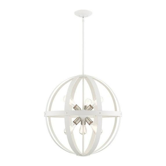 Livex Lighting Stoneridge 6 - Light Pendant in  Textured White