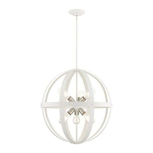 Livex Lighting Stoneridge 6 - Light Pendant in  Textured White