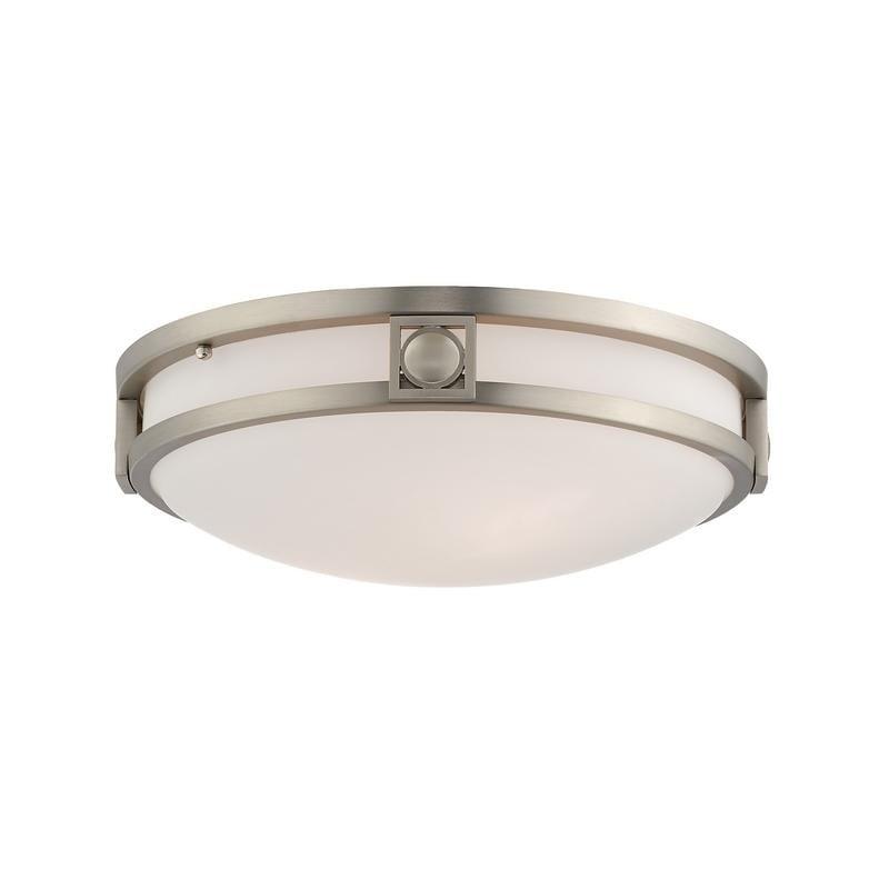 Livex Lighting Titania 2 - Light Flush Mount in  Brushed Nickel