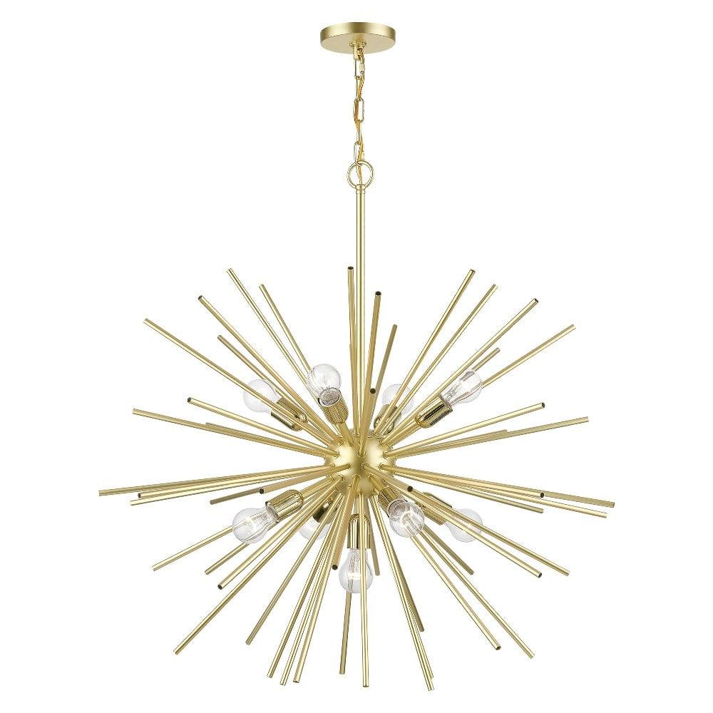 Tribeca Soft Gold Polished Brass 9-Light Sputnik Chandelier