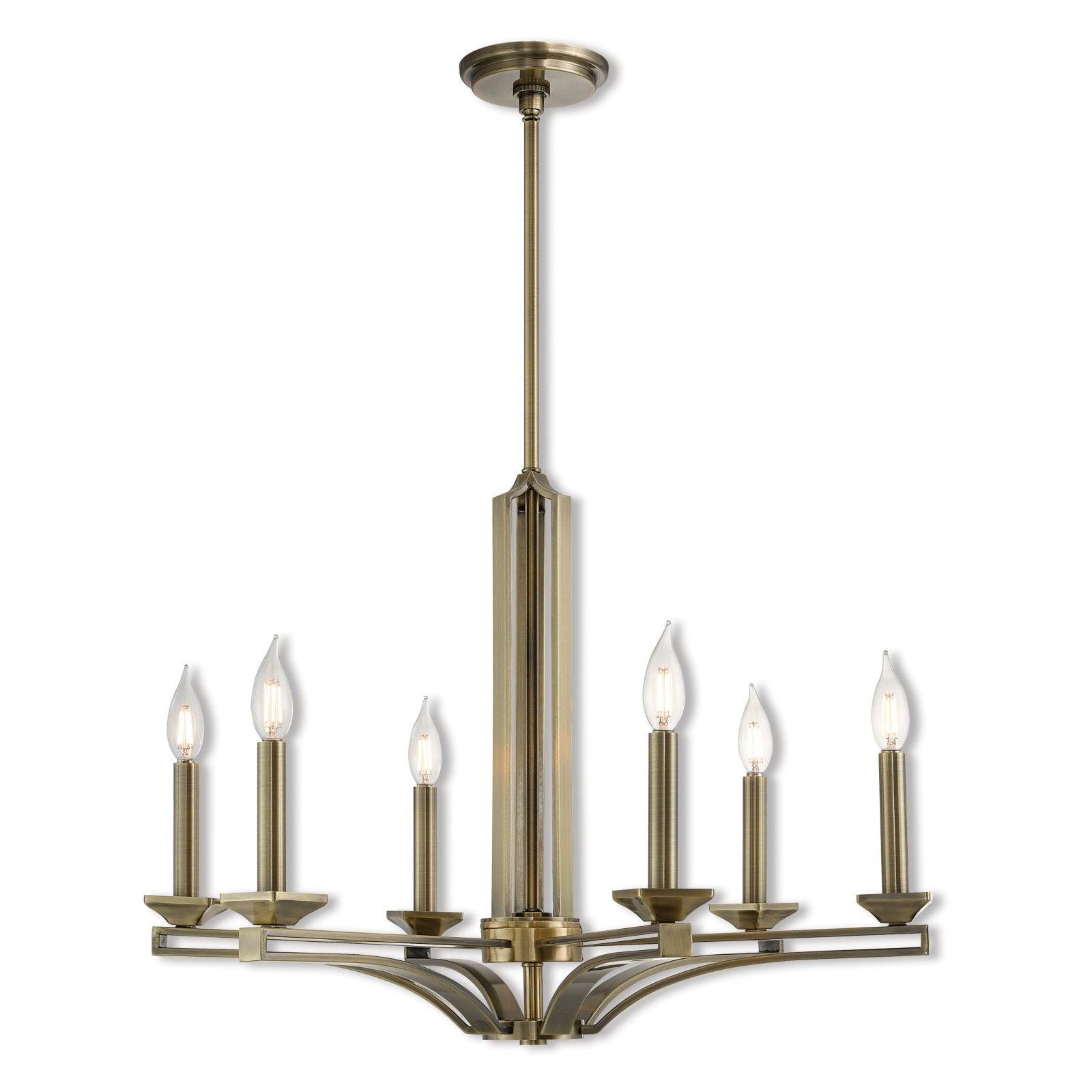 Livex Lighting Trumbull 6 - Light Chandelier in  Antique Brass