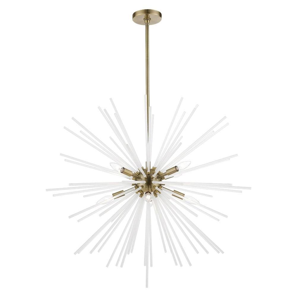 Livex Lighting Uptown 8 - Light Chandelier in  Antique Brass