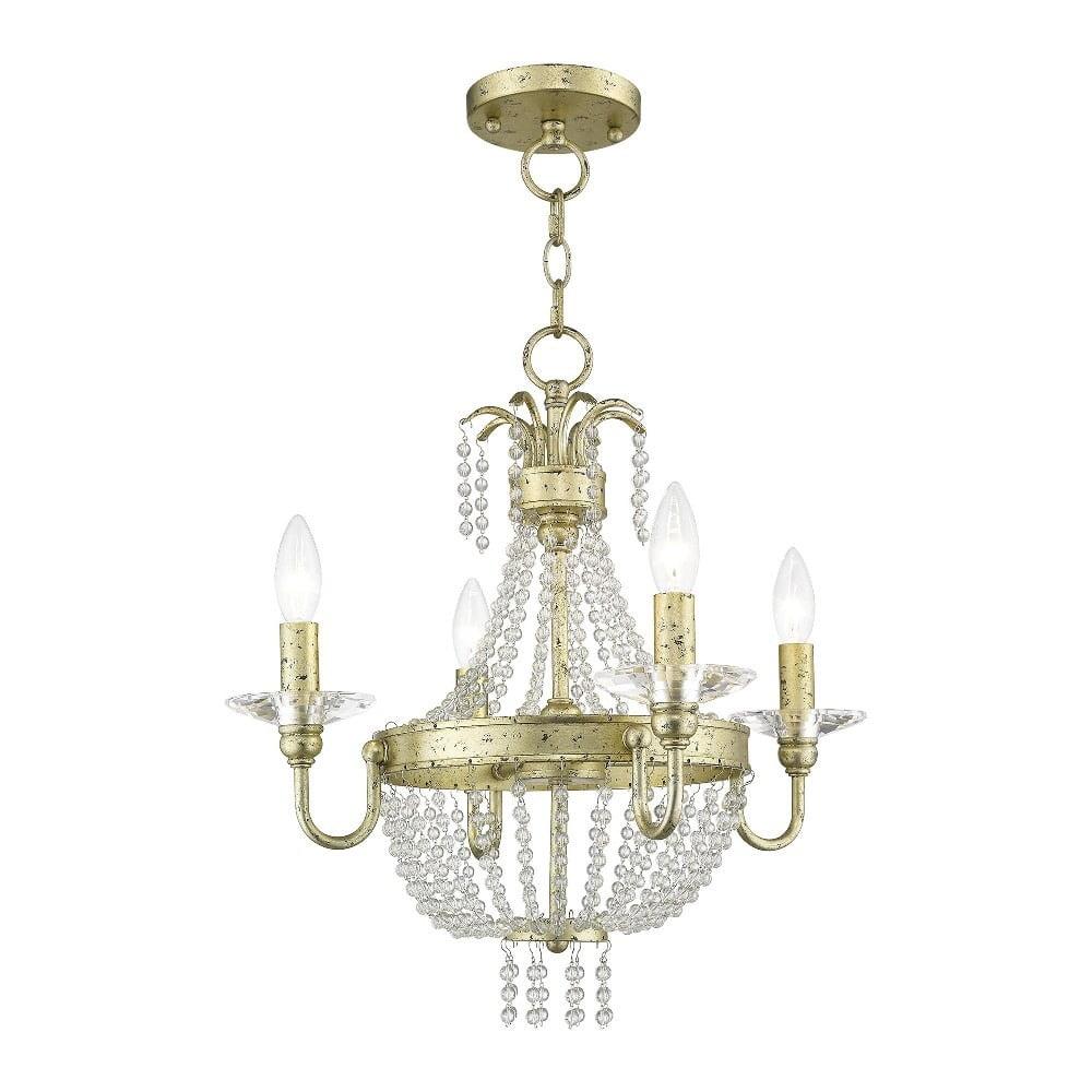 Livex Lighting Valentina 4 - Light Chandelier in  Winter Gold