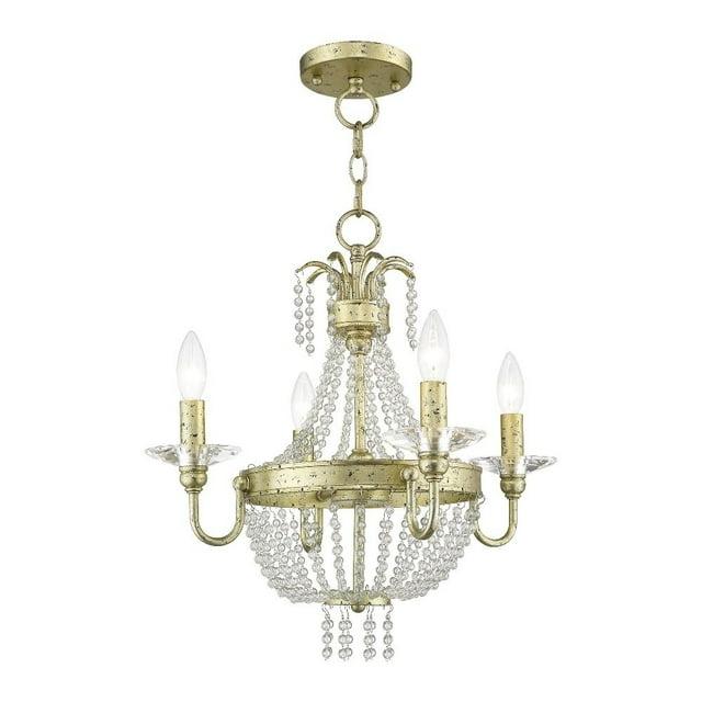 Livex Lighting Valentina 4 - Light Chandelier in  Winter Gold