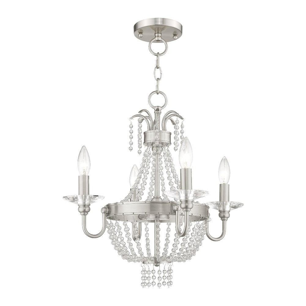 Livex Lighting Valentina 4 - Light Chandelier in  Brushed Nickel
