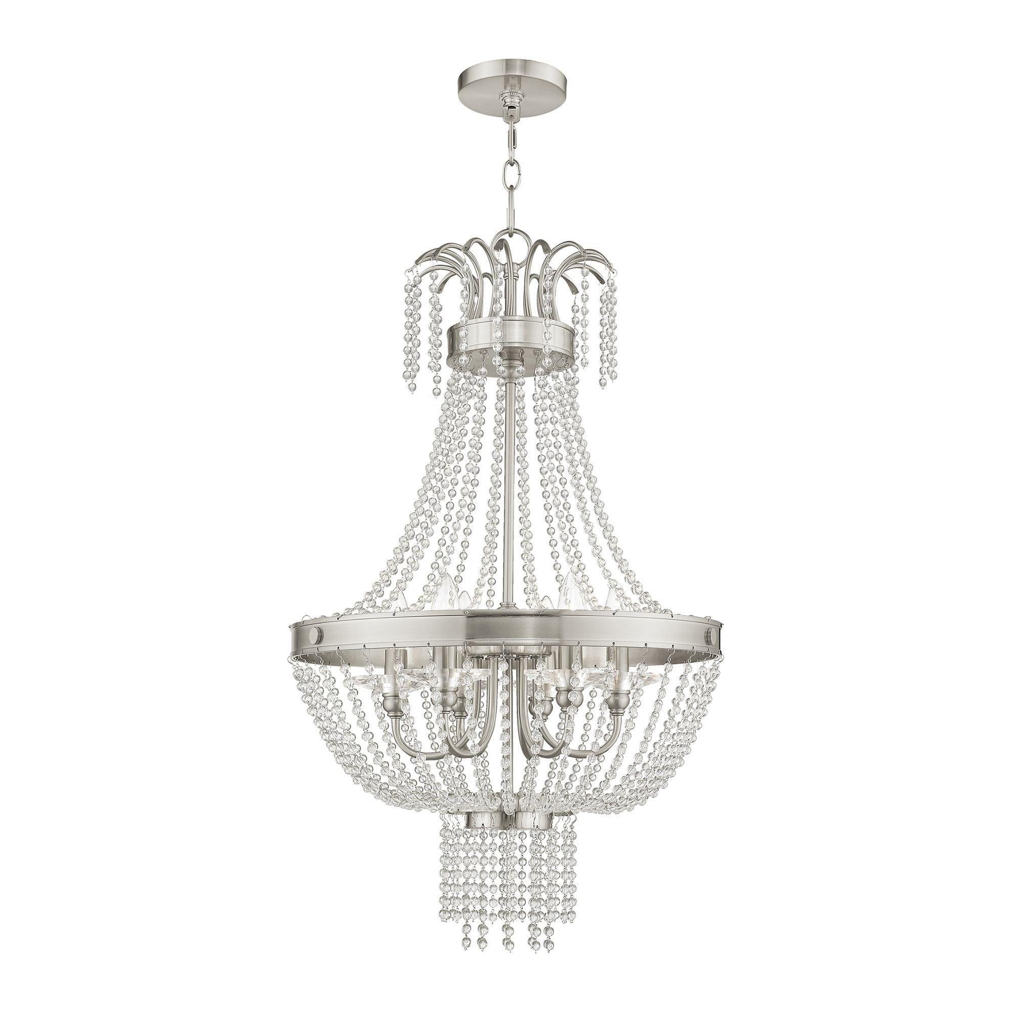 Livex Lighting Valentina 6 - Light Chandelier in  Brushed Nickel