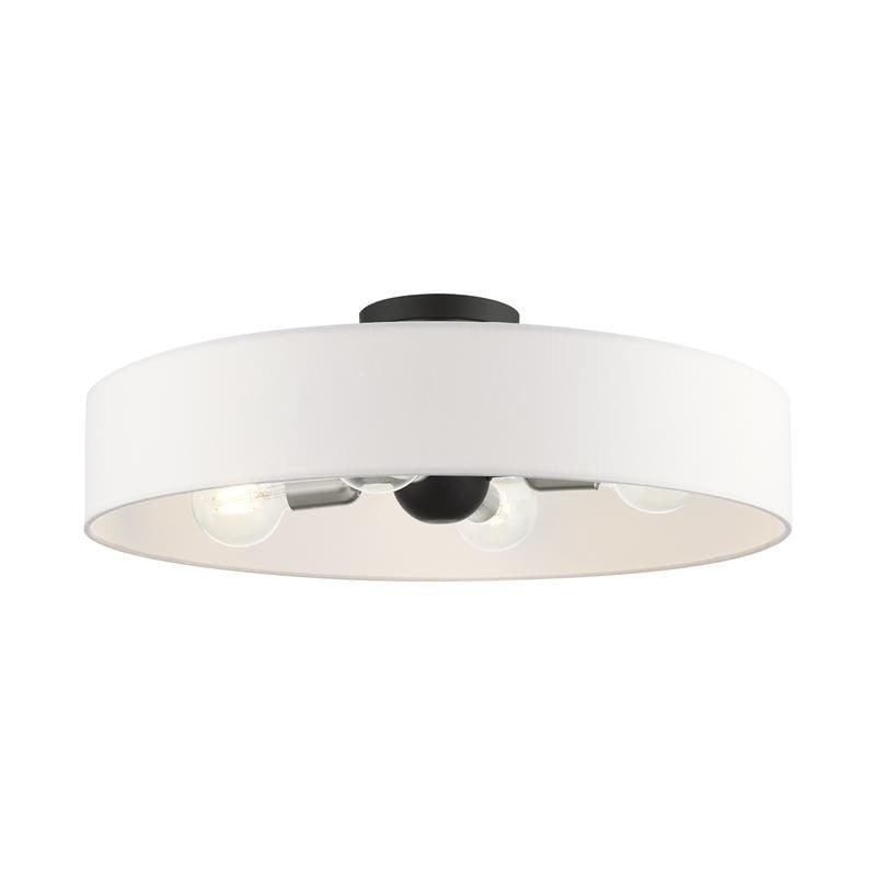 Livex Lighting Venlo 4 - Light Semi-Flush Mount in  Black/Brushed Nickel