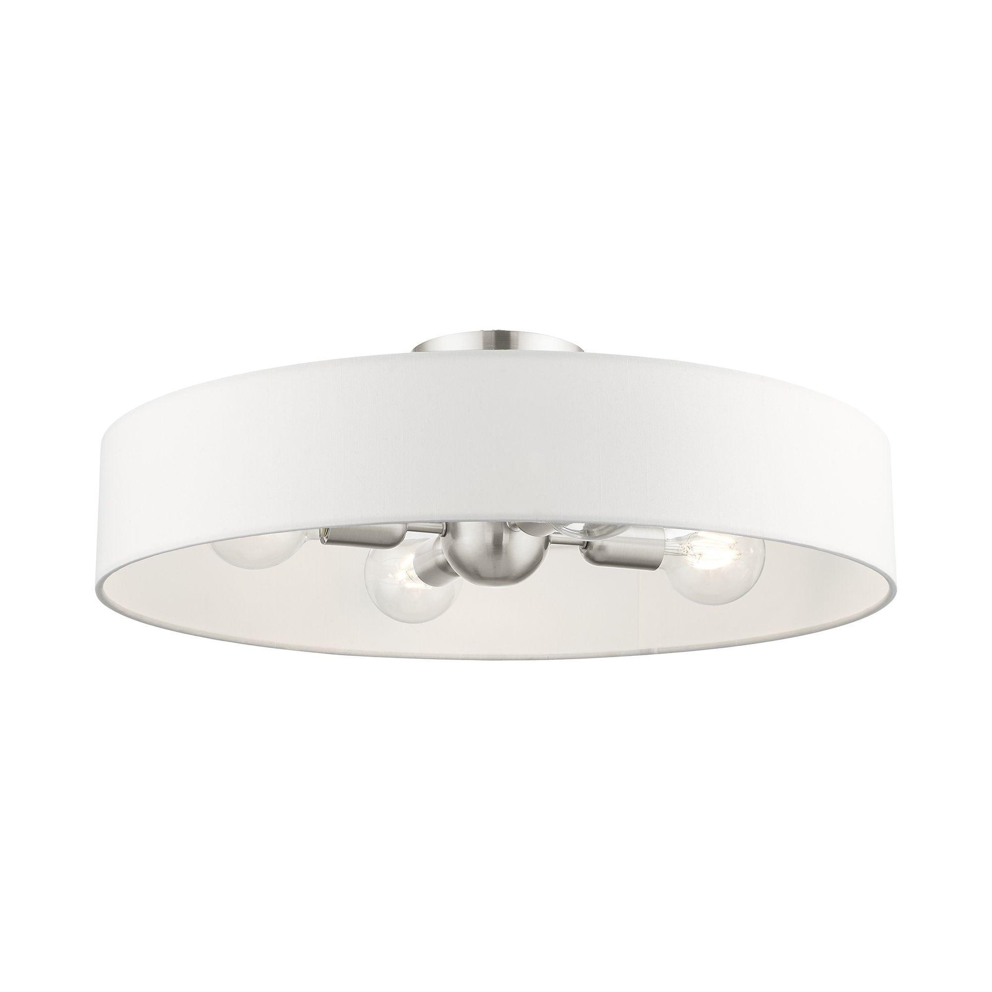 Livex Lighting Venlo 4 - Light Semi-Flush Mount in  Brushed Nickel