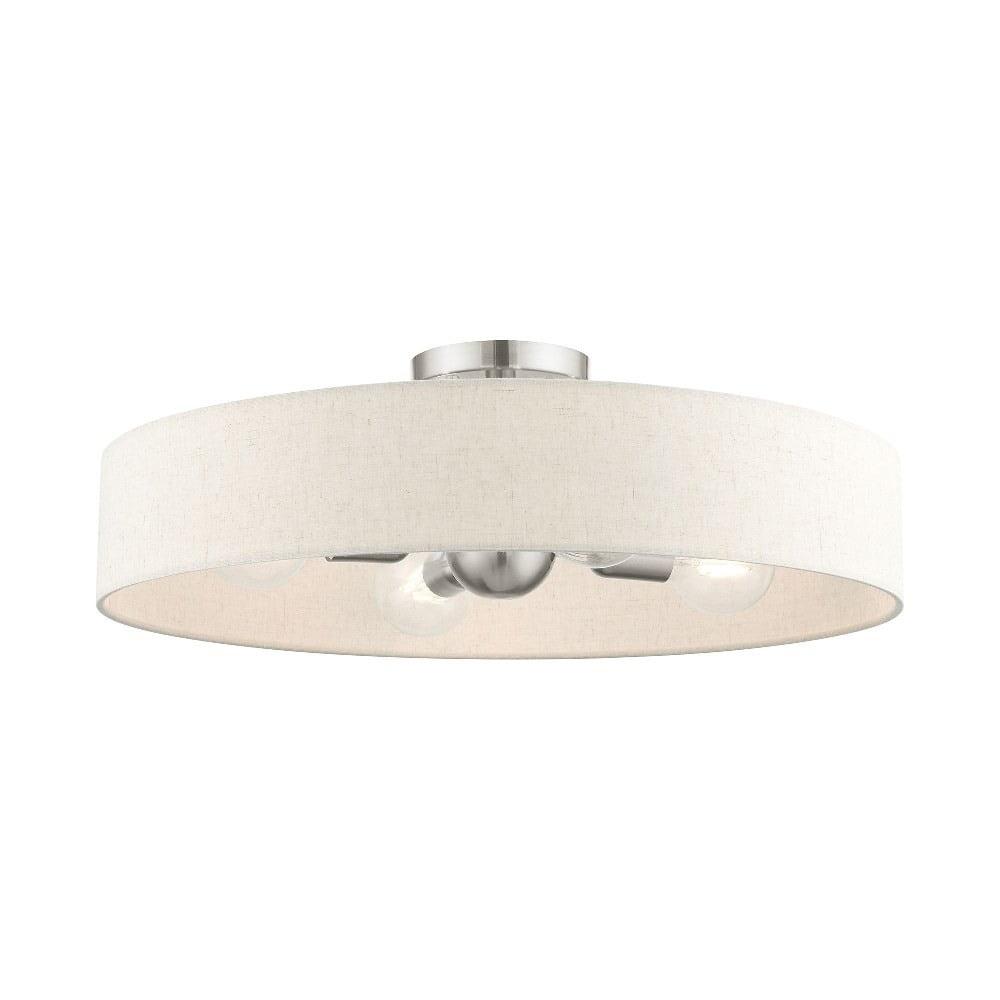 Livex Lighting Venlo 4 - Light Semi-Flush Mount in  Brushed Nickel