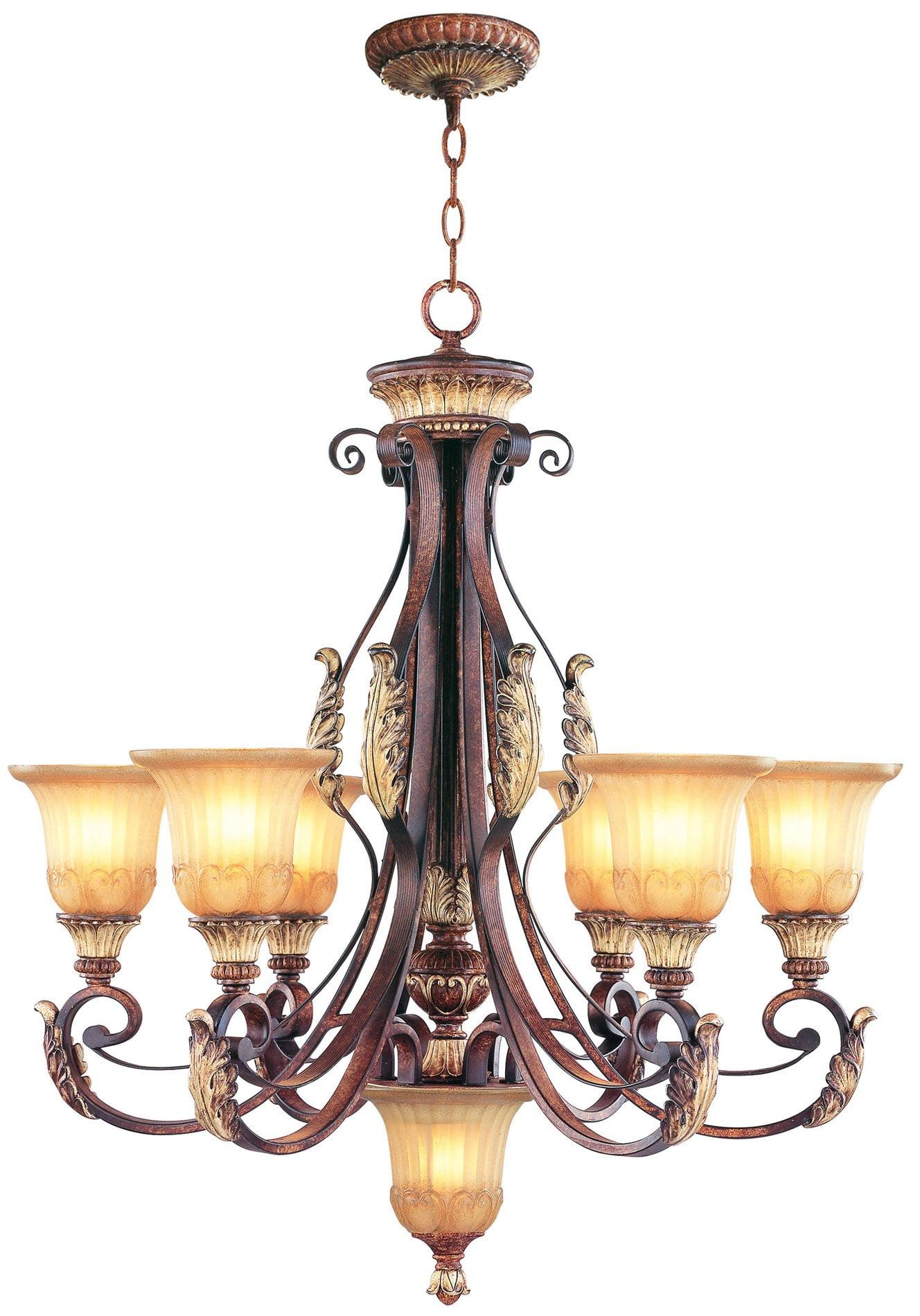 Livex Lighting Villa Verona 6 - Light Chandelier in  Verona Bronze/Aged Gold Leaf