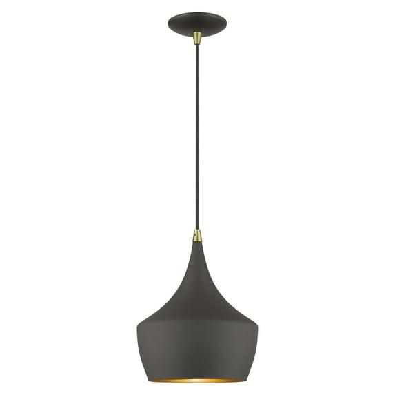 Livex Lighting Waldorf 1 - Light Chandelier in  Bronze/Antique Brass
