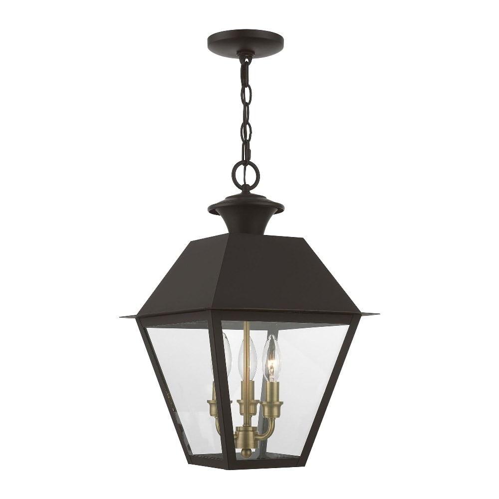 Livex Lighting 27220 Wentworth 3 Light 12" Wide Commercial Pendant - Bronze / Antique