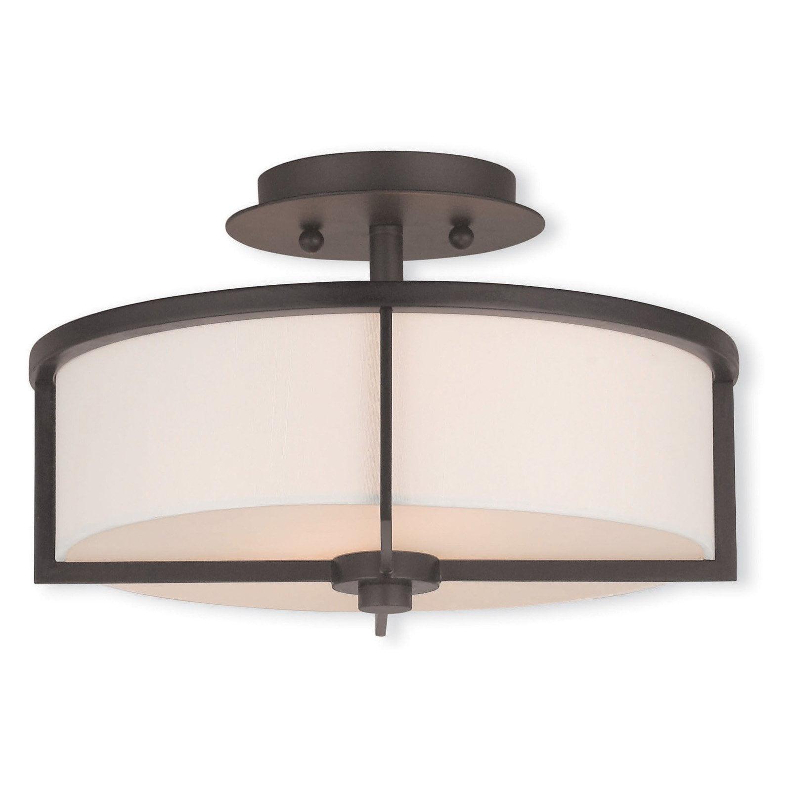 Livex Lighting Wesley 2 - Light Semi-Flush Mount in  Bronze