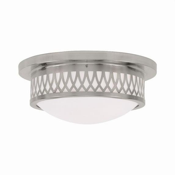 Livex Lighting Westfield 2 - Light Flush Mount in  Brushed Nickel